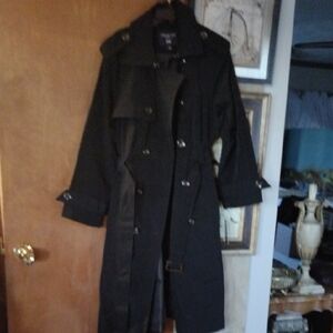 London Fog Black Coat with Union Jack Detail. Brand New. Women's Sz1-X